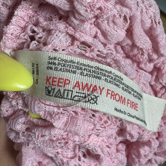 NWT Free People Day and Night Pink Lace Long Sleeve Bodysuit Small - Picture 10 of 12